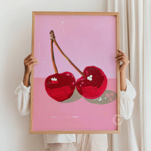 Dico Cherries Wall Print - Retro Glam Art Poster
