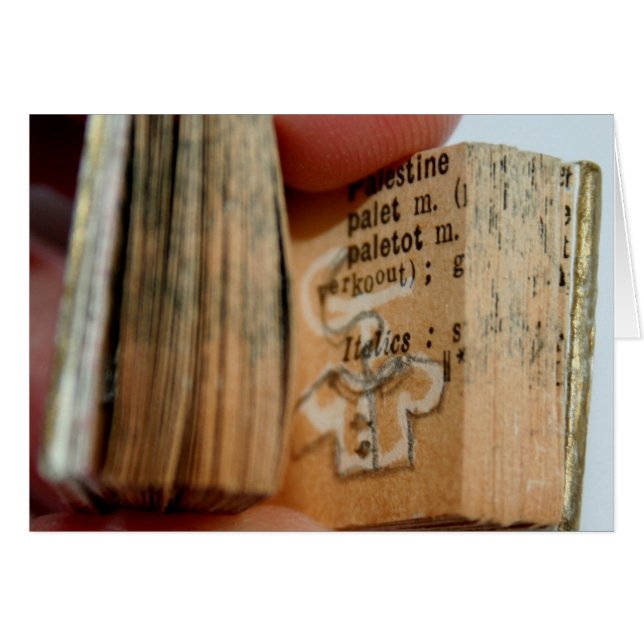 DicofrAngle Miniature Bok Jacka Teckning Card Hälsningskort (Framsidan Horizontal)