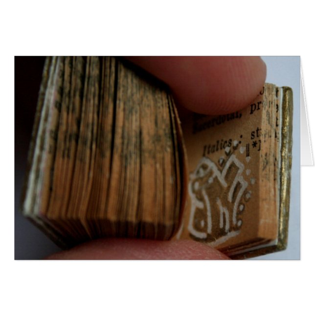DicofrAngle Miniature Bok namnlöst Teckning-kort Hälsningskort (Framsidan Horizontal)