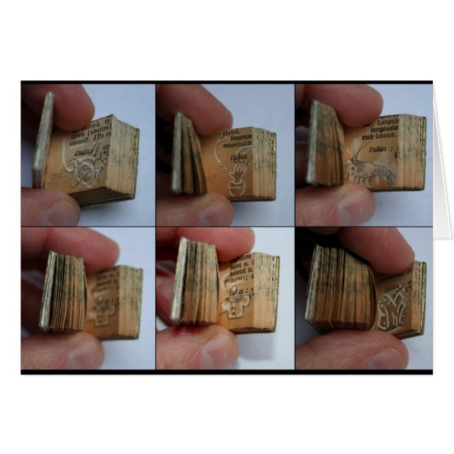 DicofrAngle miniatyrbok med teckningkortet Hälsningskort (Framsidan Horizontal)