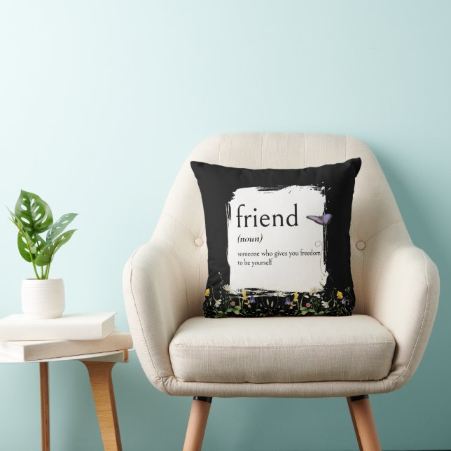Dictionary Definition For FRIEND With Wildflowers Kudde (Stol)