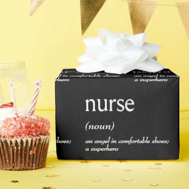 Dictionary Definition of a NURSE Presentpapper (Födelsedagsfest)