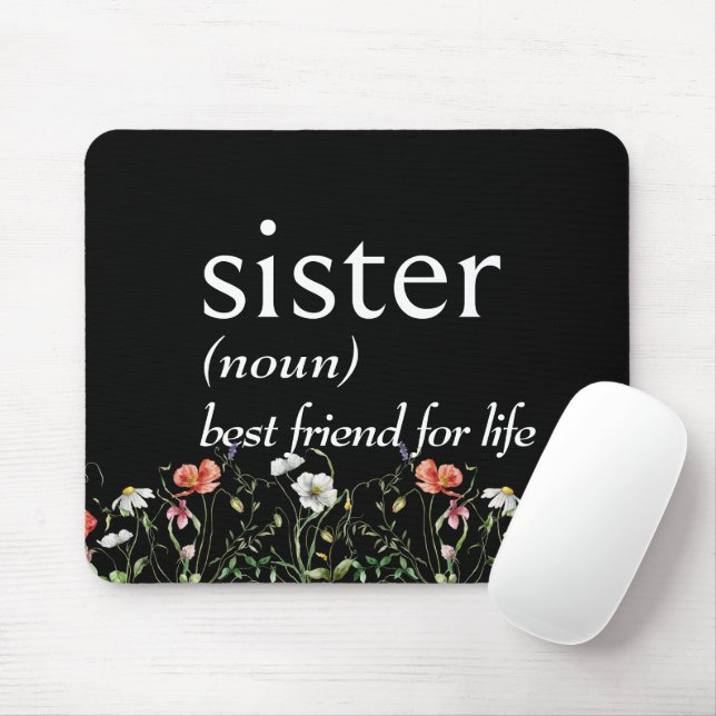Dictionary Definition of SISTER With Wildflowers Musmatta (Med mus)
