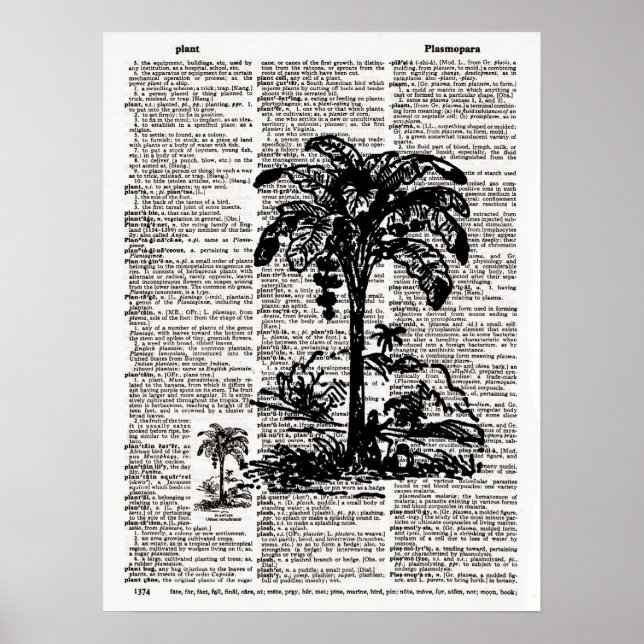 Dictionary handflatan Träd Poster (Framsidan)