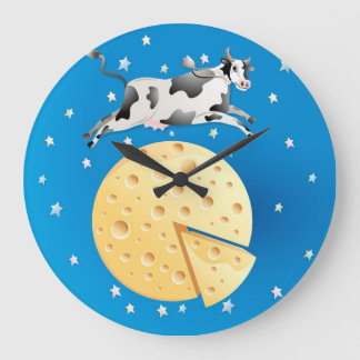 Diddle Diddle, Cow Jumpade över Måne Clock Stor Klocka