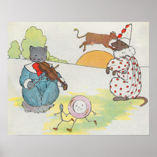 Diddle Diddle Diddle the Cat and Fiddle Rhyme Poster