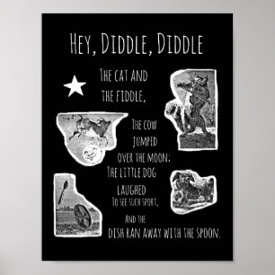 Diddle Diddle Nursery Rhyme Poster