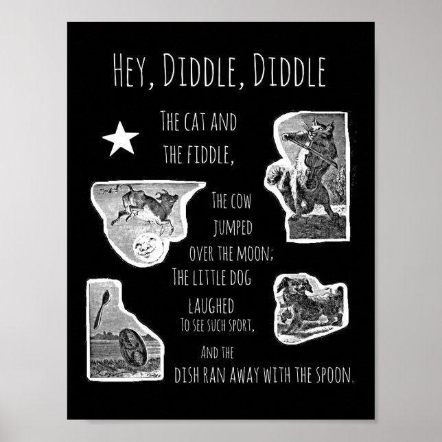 Diddle Diddle Nursery Rhyme Poster (Framsidan)
