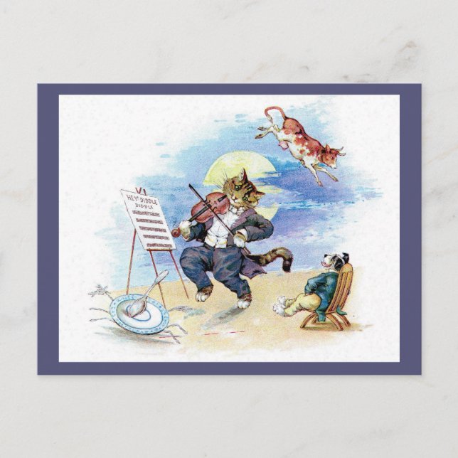 Diddle Diddle Nursery Rhyme Vykort (Framsida)