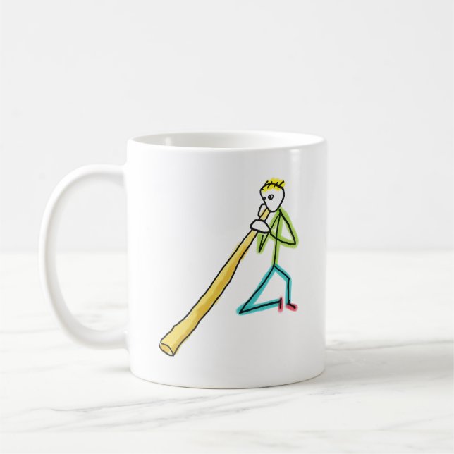 Didgeridoo Stickman Kaffemugg (Vänster)
