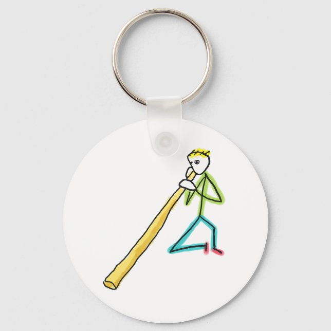 Didgeridoo Stickman Nyckelring (Framsida)