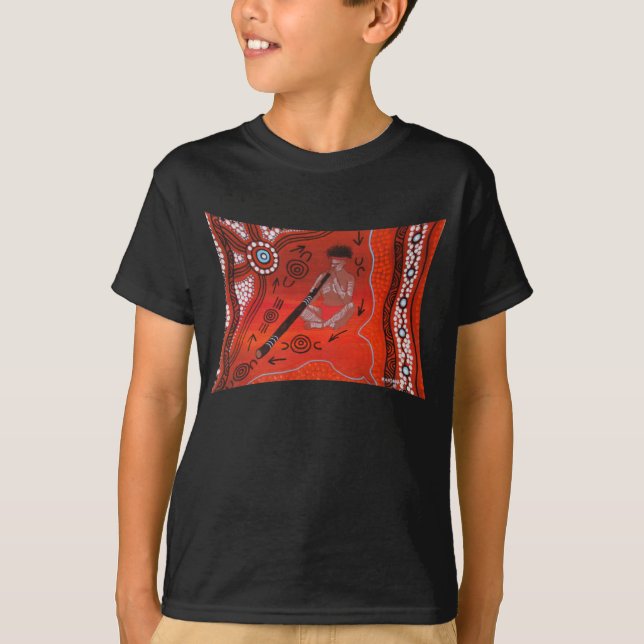 DIDJERIDOO PLAYER Tshirt by Mundara T-shirt (Framsida)