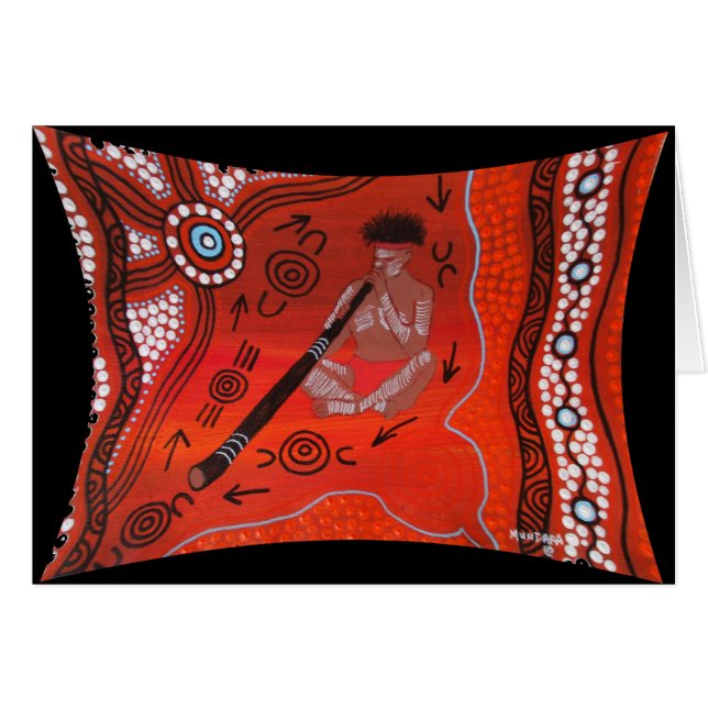 Didjeridoo-spelarkort Hälsningskort (Framsidan Horizontal)