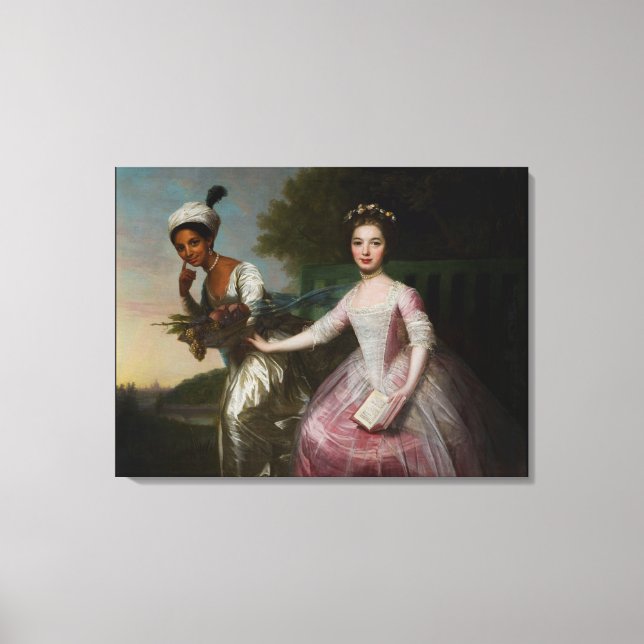 Dido Elizabeth Belle och Dam Murray Canvastryck (Framsida)