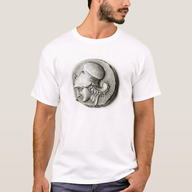 Didrachma av Heracles: obverse visande Athena T-shirt (Framsida)