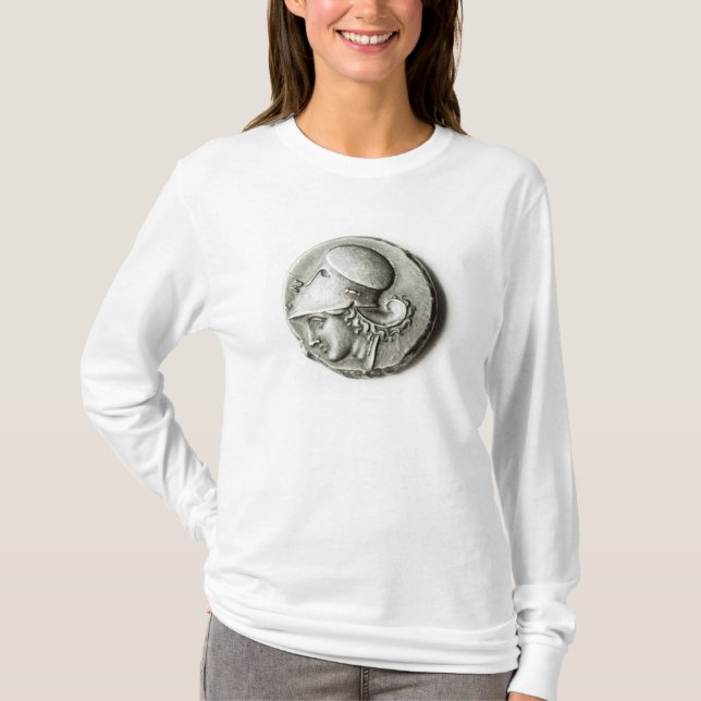 Didrachma av Heracles: obverse visande Athena Tee Shirt (Framsida)