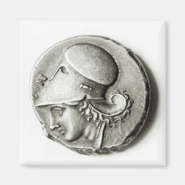 Didrachma of Heracles: obverse skildring Athena Magnet (Framsidan)