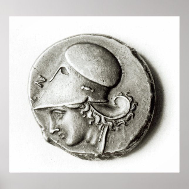 Didrachma of Heracles: obverse skildring Athena Poster (Framsidan)