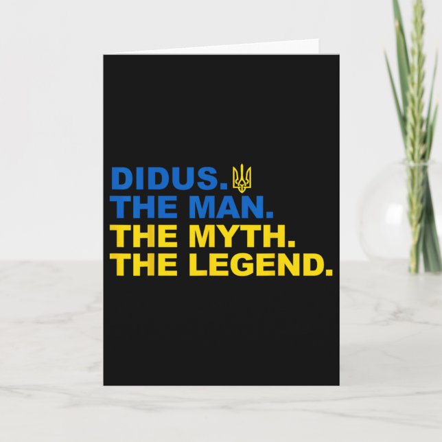 Didus Proud Ukrainian Grandpa Father's Day Trident Kort (Framsida)