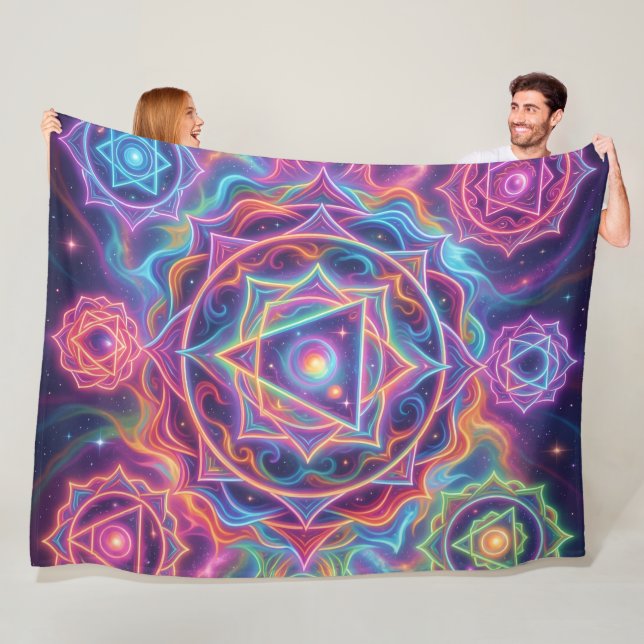 Die 7 Chakren´10 Fleecefilt (På plats)