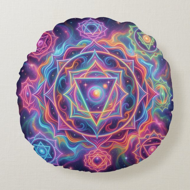 Die 7 Chakren´10 Rund Kudde (Framsidan)