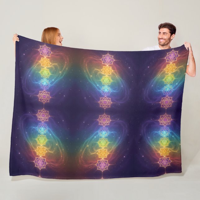 Die 7 Chakren´11 Fleecefilt (På plats)