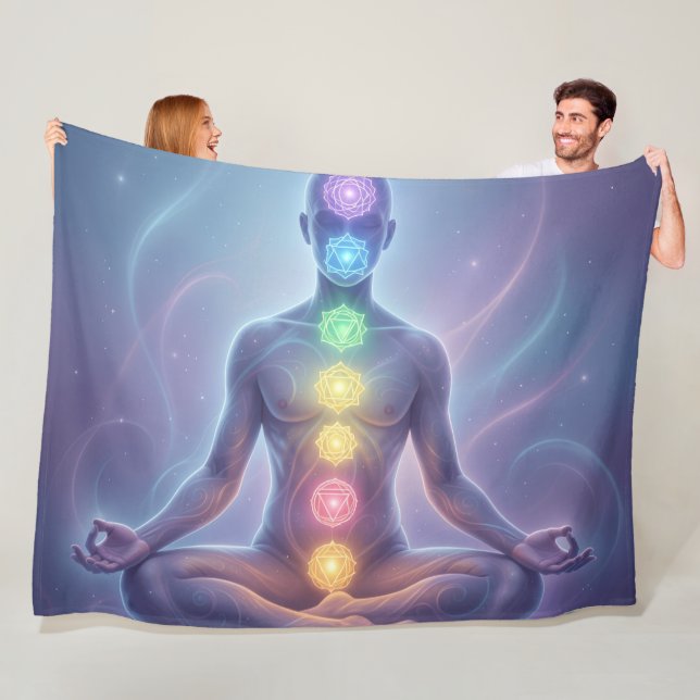 Die 7 Chakren´2 Fleecefilt (På plats)