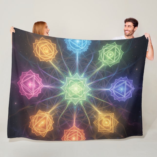 Die 7 Chakren´4 Fleecefilt (På plats)