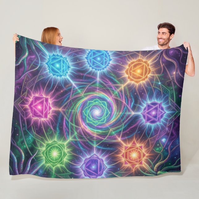 Die 7 Chakren´5 Fleecefilt (På plats)