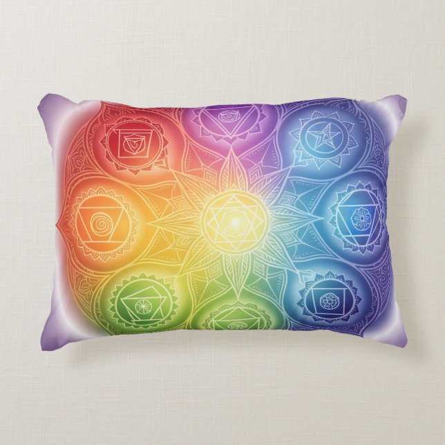 Die 7 Chakren´9 Prydnadskudde (Framsidan)