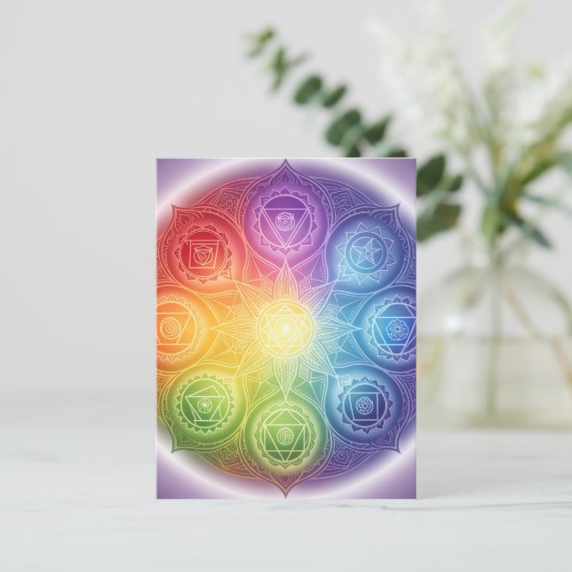 Die 7 Chakren´9 Vykort (Stående Fram)