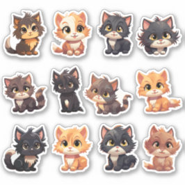 Die Clie Cat Stickers Klistermärken