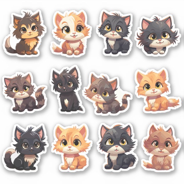 Die Clie Cat Stickers Klistermärken (Framsida)