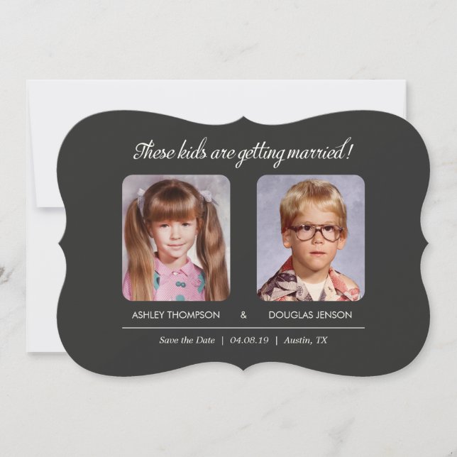 Die-cut för Sparat datumet fotopaket Spara Datumet (Framsida)