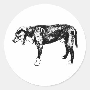 Die-cut Yawn—Bully Mix Silhouette Runt Klistermärke