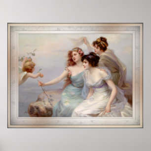 Die drei Grazien av Edouard Bisson Poster