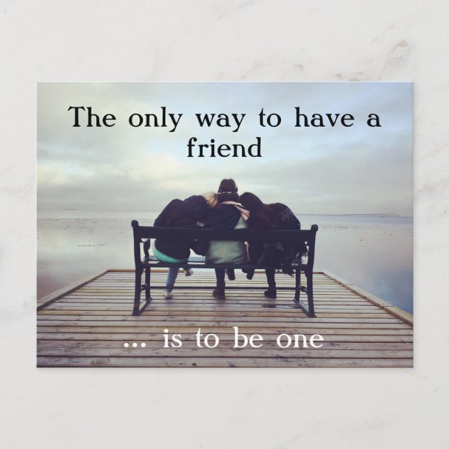 Die einzige Weise, einen Freund zu haben Vykort (Framsida)