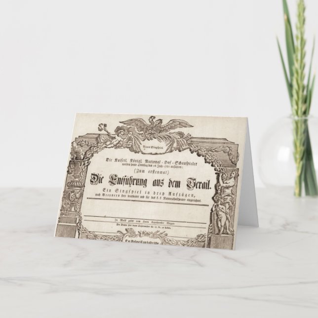 Die Entführung aus dem Serail (Mozart) Kort (Framsida)