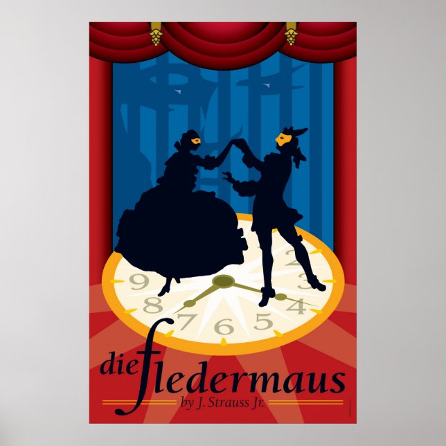 Die Fledermaus, Opera Poster (Framsidan)