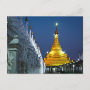 Die Goldenen Pagoden von Mandalay Postkarte Vykort