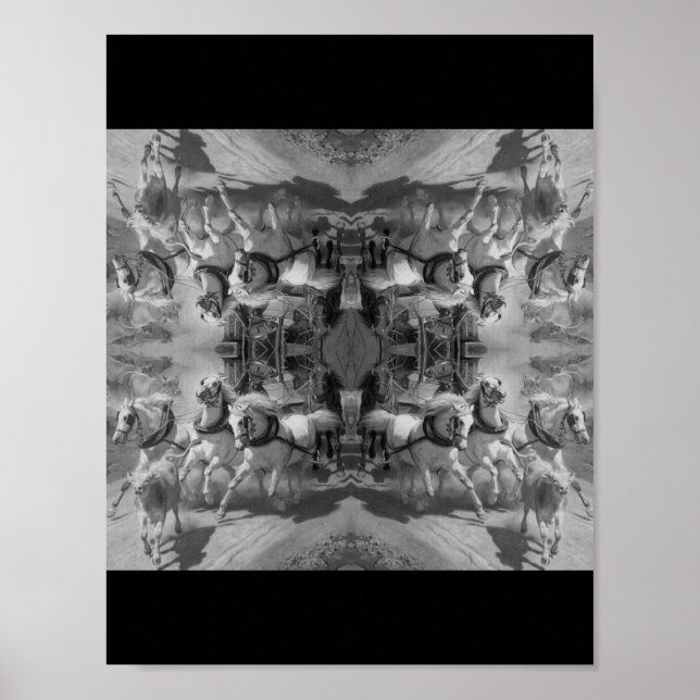 Die Gotthardpost – Rudolf Koller –Horses –Pferde Poster (Framsidan)