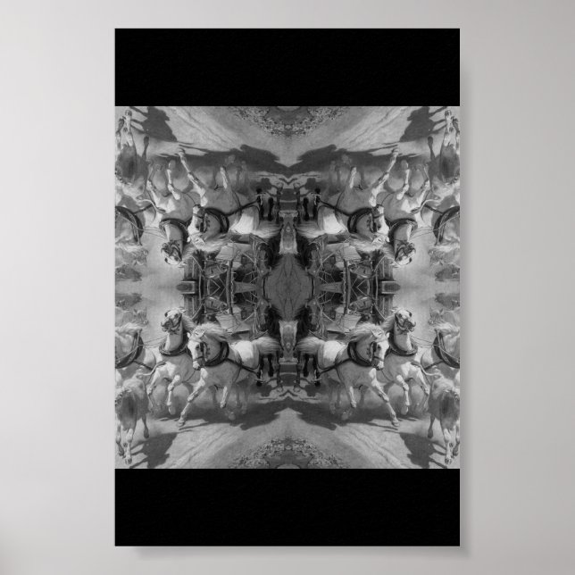 Die Gotthardpost - Rudolf Koller - Horses - Pferde Poster (Framsidan)