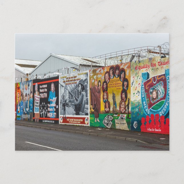 Die Graffiti in Belfast Irland Vykort (Framsida)