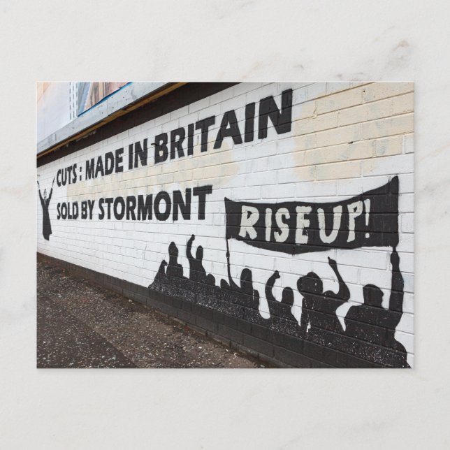 Die Graffiti in Belfast Irland Vykort (Framsida)