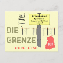 Die Grenze DDR-design Vykort