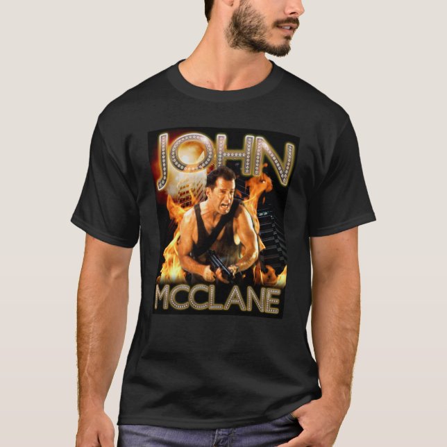 Die Hard Christmas Bling  John McClane72 T Shirt (Framsida)