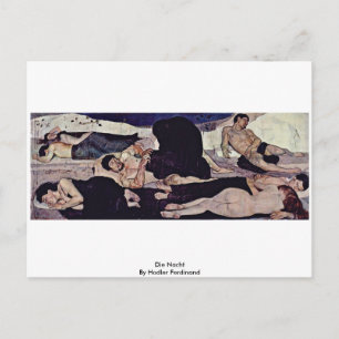 Die Nacht av Hodler Ferdinand Vykort