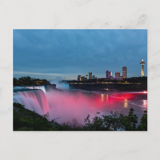 Die Niagarafälle zwischen Kanada und USA Postkarte Vykort (Framsida)