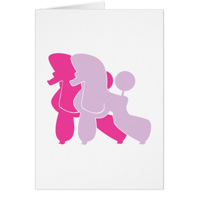 Die pinken Pudel Hälsningskort (Framsidan)