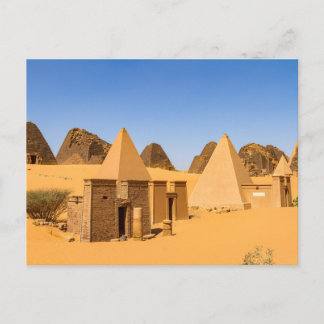 Die Pyramiden von Meroe Postkarte Vykort